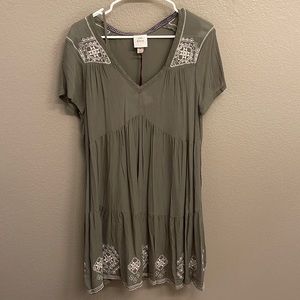 Green/ Olive Knox Rose Boho Dress
